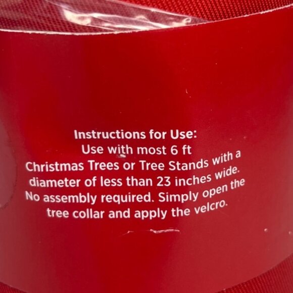 Holiday Style Christmas Tree Collar Red Up to 6 ft Tree New - Picture 5 of 6
